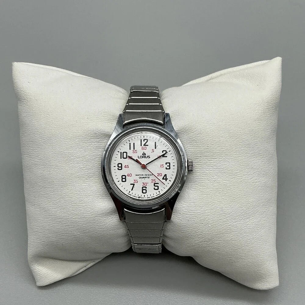 Lorus Boys Watch 25mm White Dial Silver Tone Expansion Easy Read New Battery